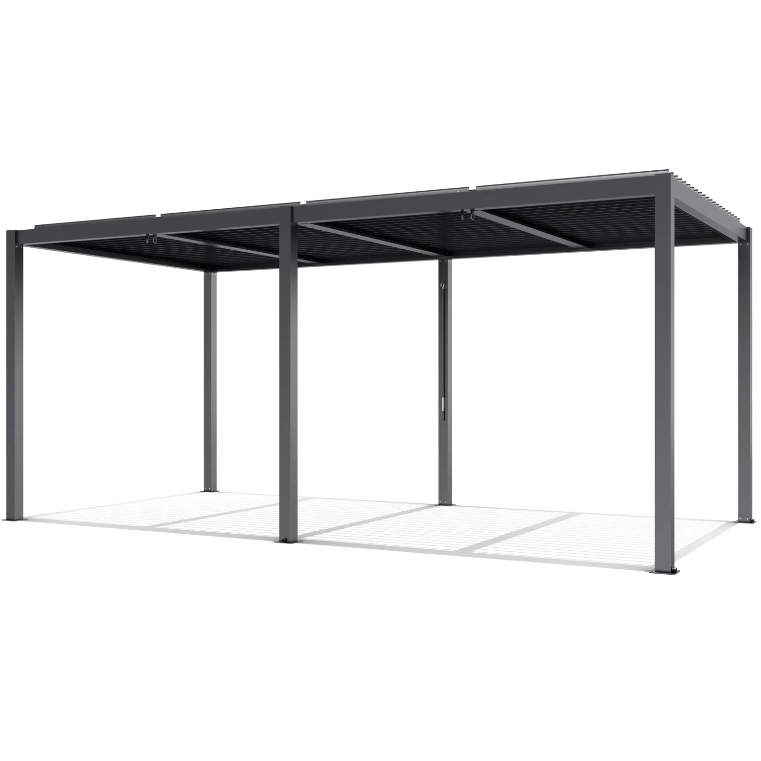 Pergola ogrodowa Luxe 7.8x4m aluminiowa z oświetleniem LED antracytowa