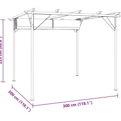 Pergola Kremowy Stal vidaXL