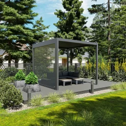 Pergola NORDVIC Skyline 3x3 m Antracyt, 100% Aluminiowa