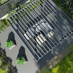 Pergola NORDVIC Skyline 3x3 m Antracyt, 100% Aluminiowa