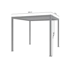 Pergola NORDVIC Skyline 3x3 m Antracyt, 100% Aluminiowa