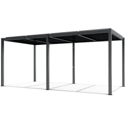 Pergola ogrodowa Luxe 5.8x4m podwójna, manualna aluminiowa antracytowa