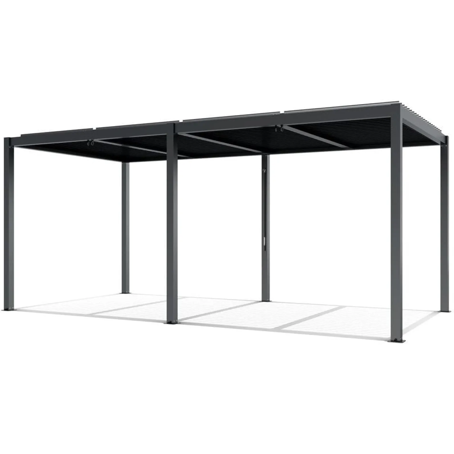 Pergola ogrodowa Luxe 5.8x4m podwójna, manualna aluminiowa antracytowa