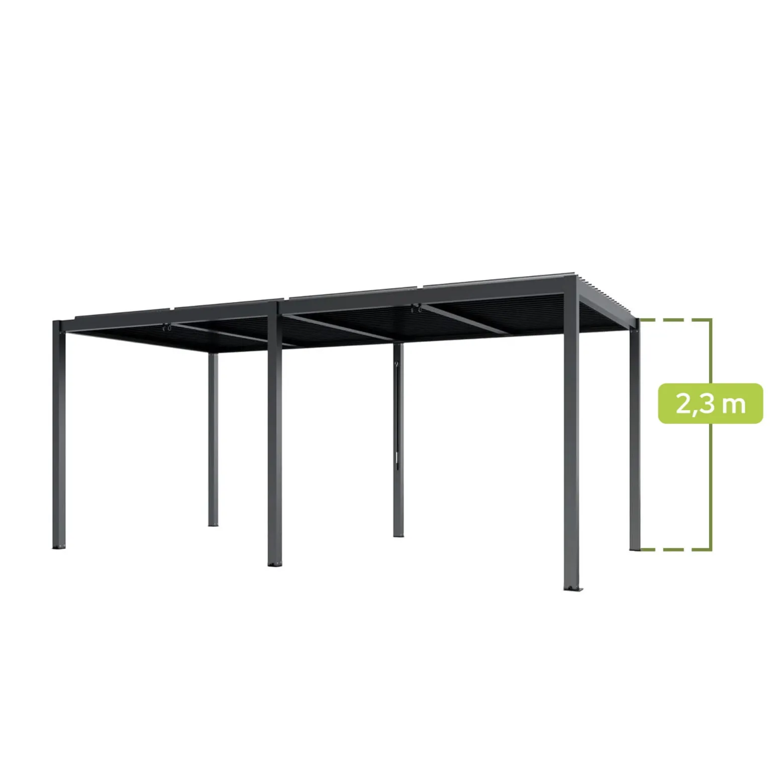 Pergola ogrodowa Luxe 5.8x4m podwójna, manualna aluminiowa antracytowa