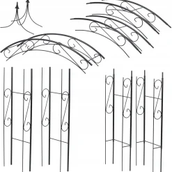 Pergola Ogrodowa Metalowa Łuk Na Kwiaty Róże 281cm
