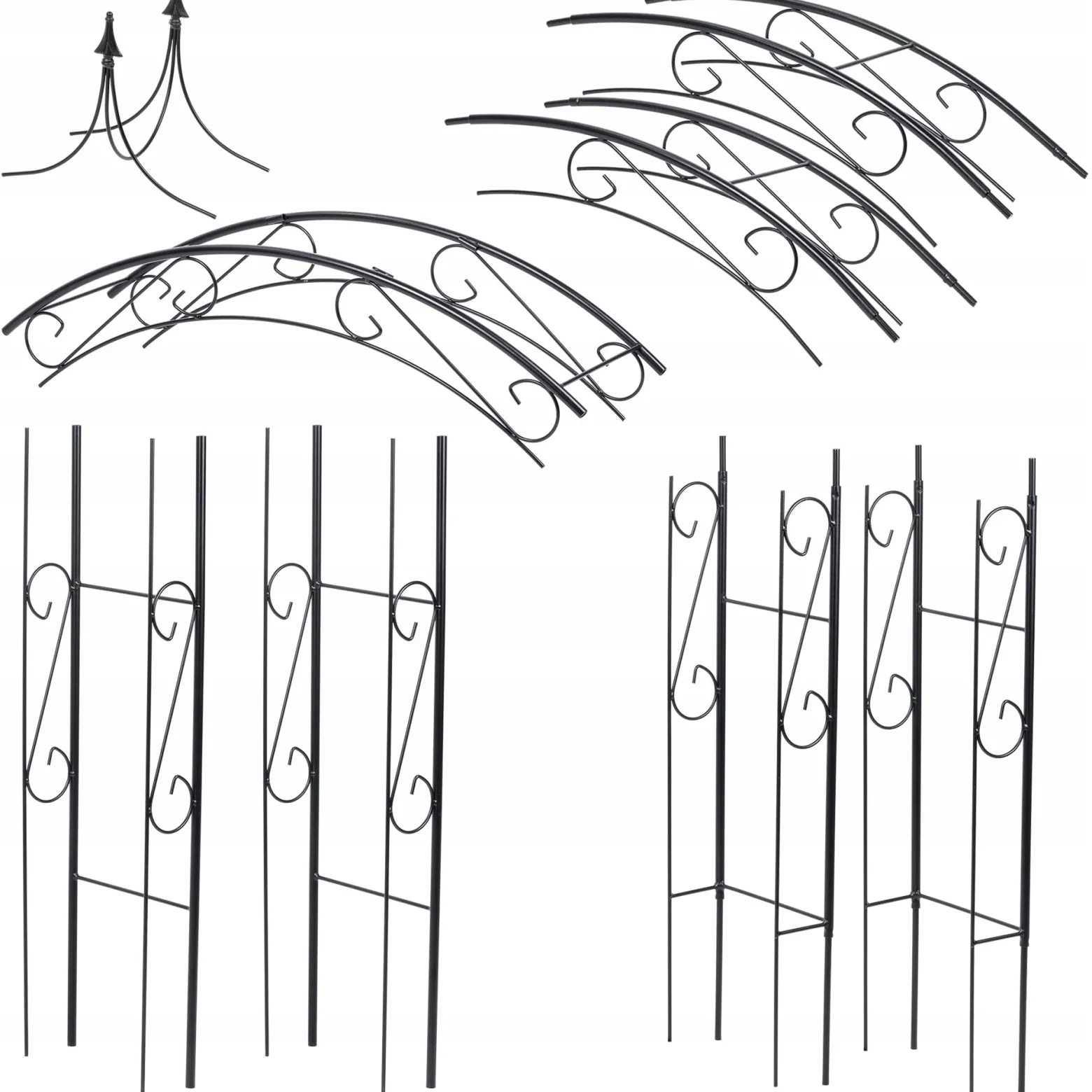Pergola Ogrodowa Metalowa Łuk Na Kwiaty Róże 281cm