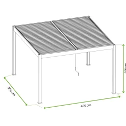 Pergola Ogrodowa Tarasowa Aluminium ELEGANCE DUO 3,6x4