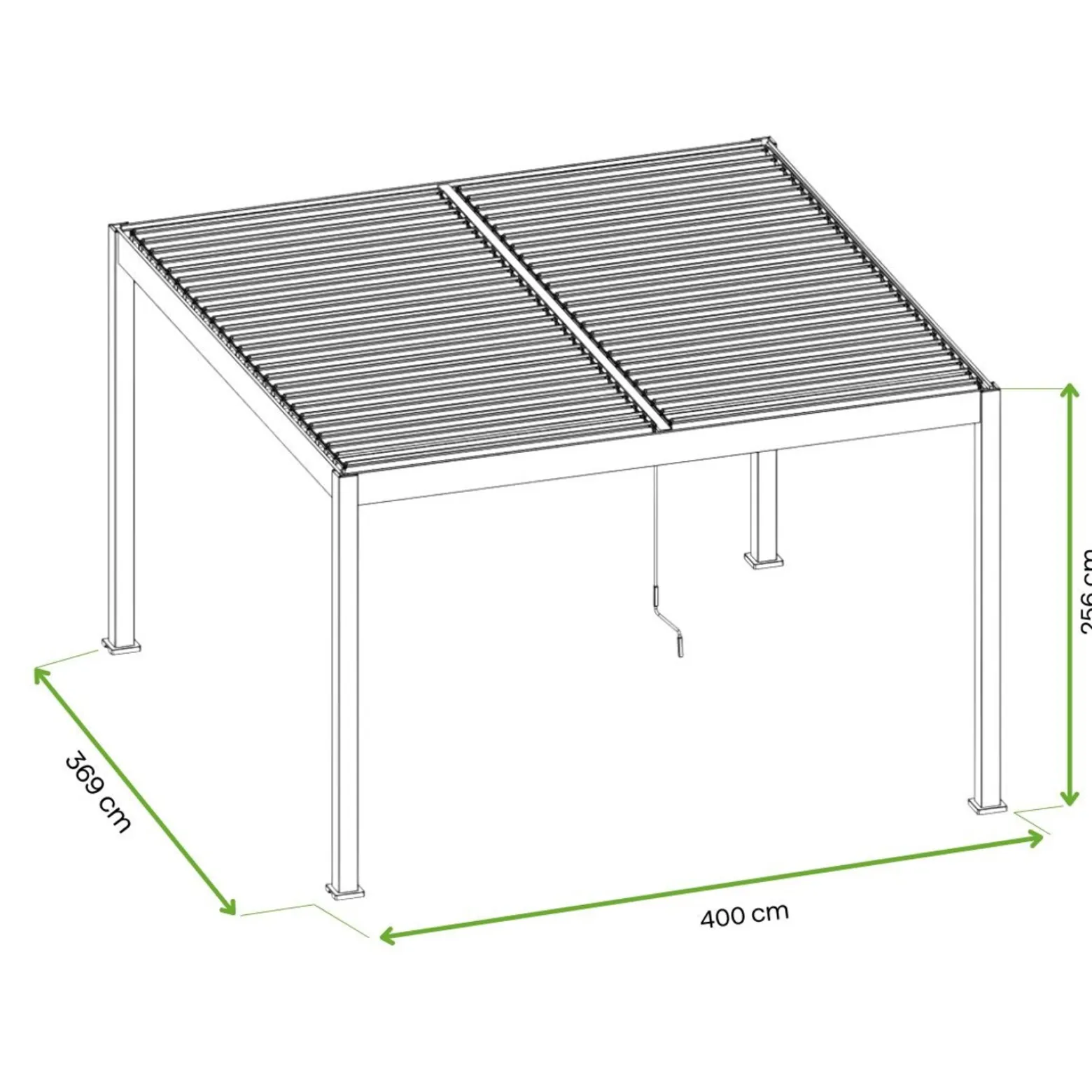 Pergola Ogrodowa Tarasowa Aluminium ELEGANCE DUO 3,6x4