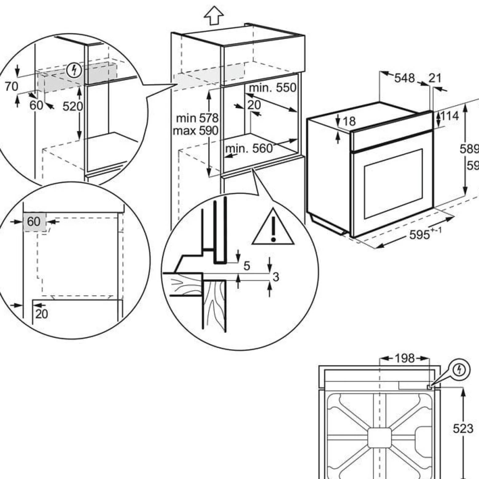 Piekarnik Electrolux EOB3400BOR elektryczny do zabudowy czarny