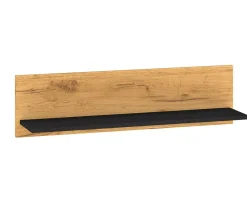 Półka COLIN 11 dąb złoty craft/czarna