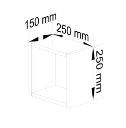 Półka AKORD K25 Wenge 25 cm mat 25x15x25 cm