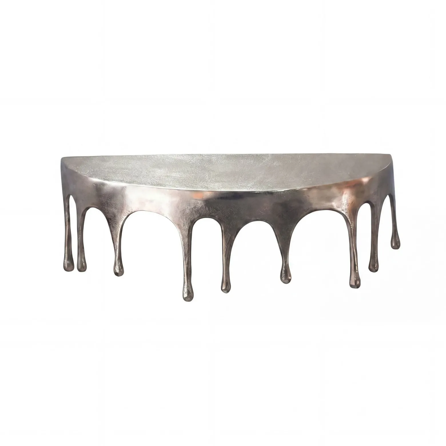 Półka ścienna aluminiowa srebrna kropla wisząca pływająca Drops 60 cm