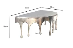 Półka ścienna aluminiowa srebrna kropla wisząca pływająca Drops 60 cm