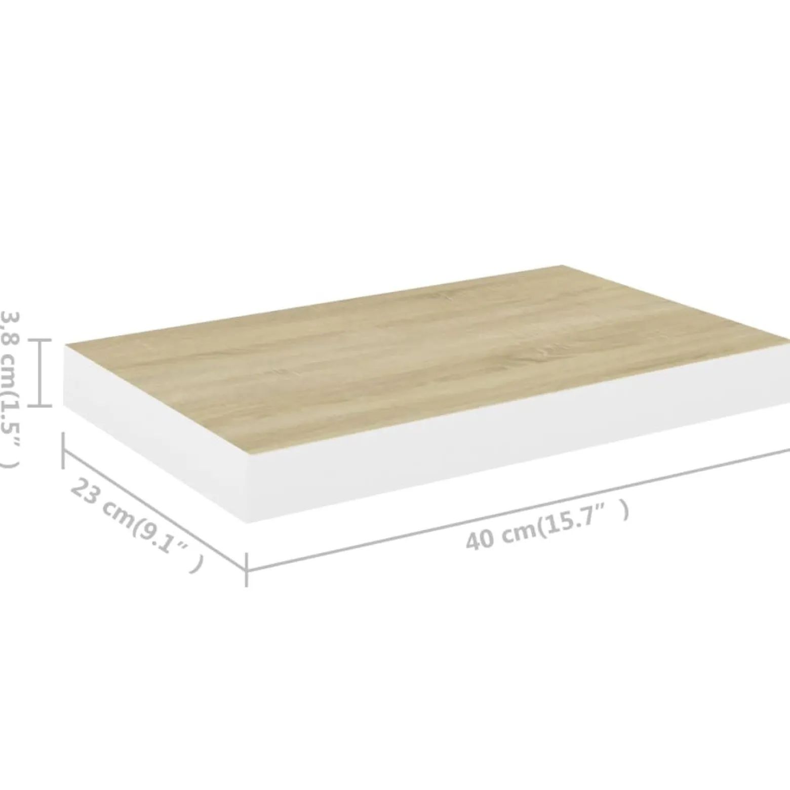 Półka ścienna Brąz 40 x 23 x 3.8 cm MDF vidaXL
