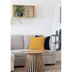Półka ścienna Ember 70x15x35,5 cm bambusowa prostokątna
