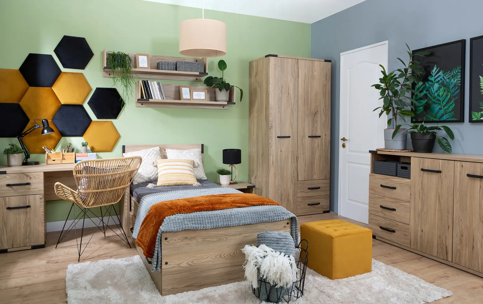 Półka ścienna Lara 117 cm jesion belarus
