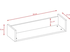 Półka ścienna Victor 94 cm biała