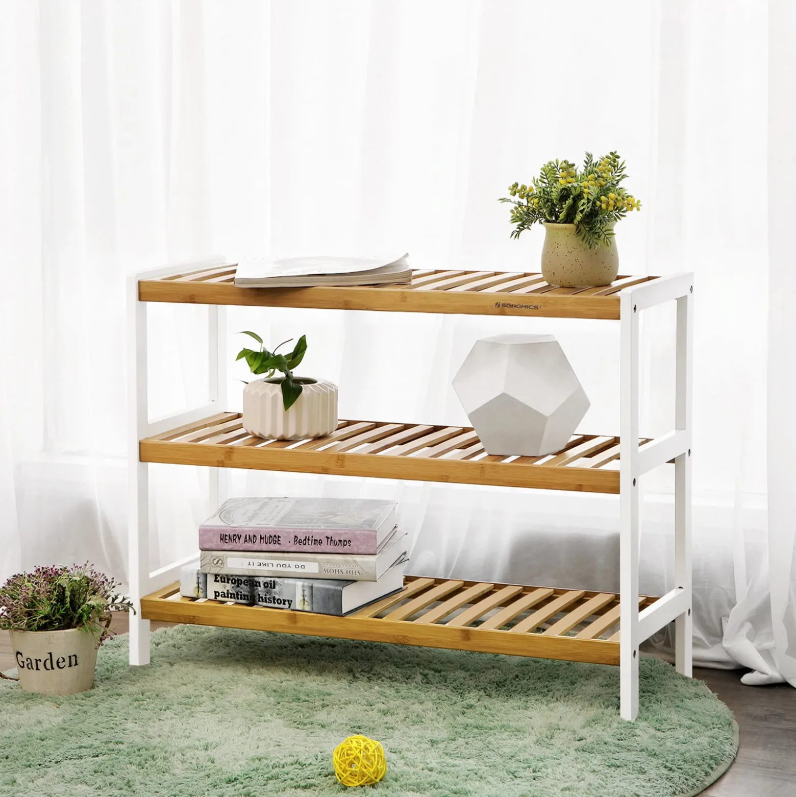 Półka miodowy na buty do przedpokoju BEGRYF 70x26x55