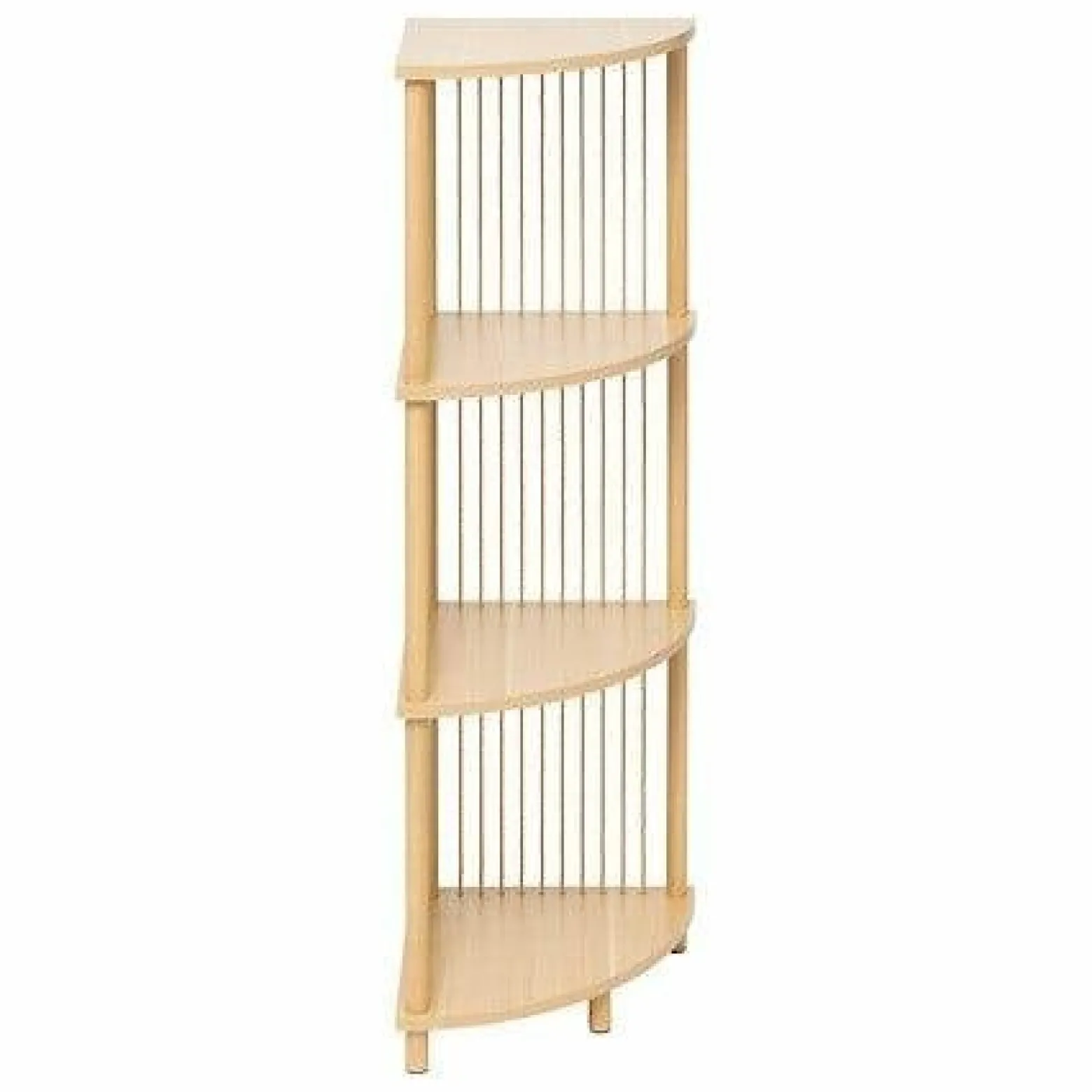 PÓŁKA NAROŻNA Kord naturalna 4-POZIOMOWA z mdf 34x34x110 cm