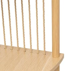 PÓŁKA NAROŻNA Kord naturalna 4-POZIOMOWA z mdf 34x34x110 cm