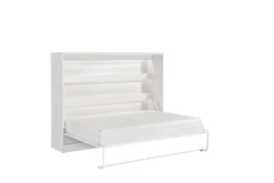 Półkotapczan Perfekt 140x200 poziomy z materacem Biały+Czarny