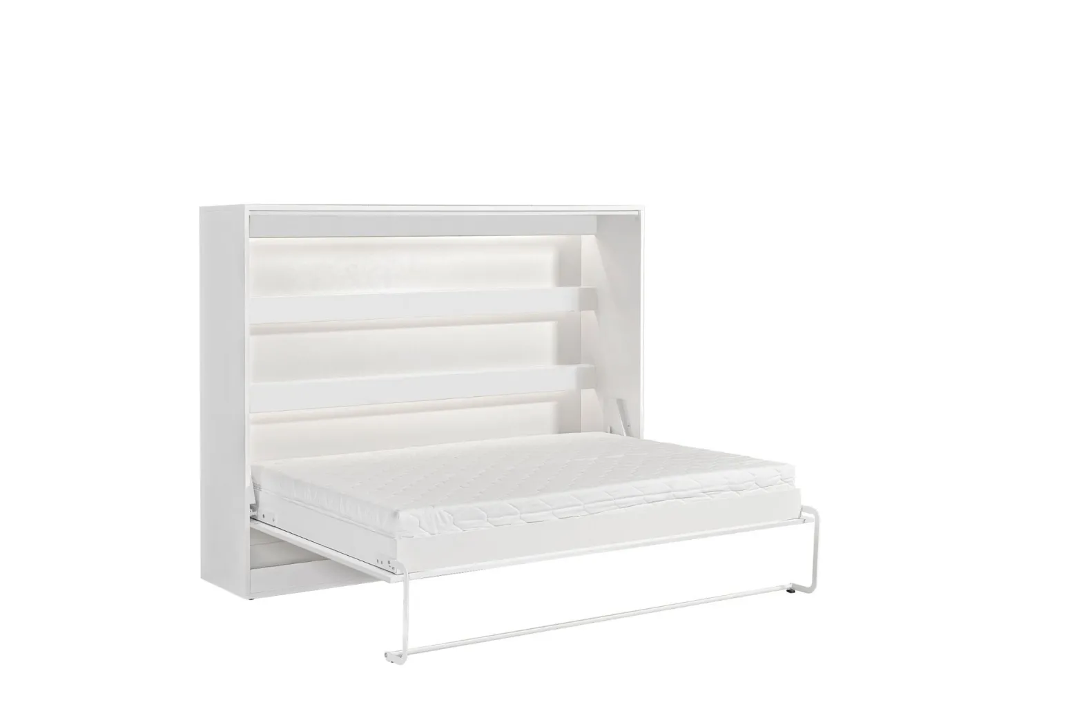 Półkotapczan Perfekt 140x200 poziomy z materacem Biały+Czarny