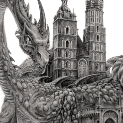 Plakat Kraków, elegancka dekoracja 20x30 cm