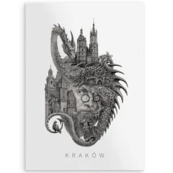 Plakat Kraków, elegancka dekoracja 20x30 cm