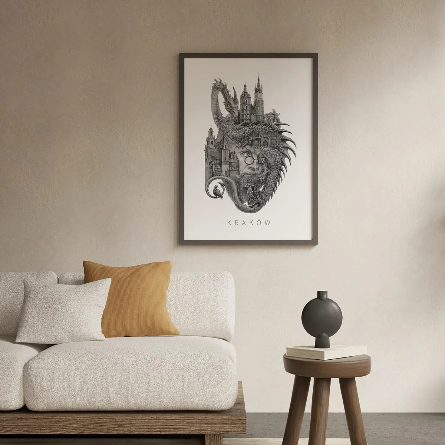 Plakat Kraków, elegancka dekoracja 20x30 cm