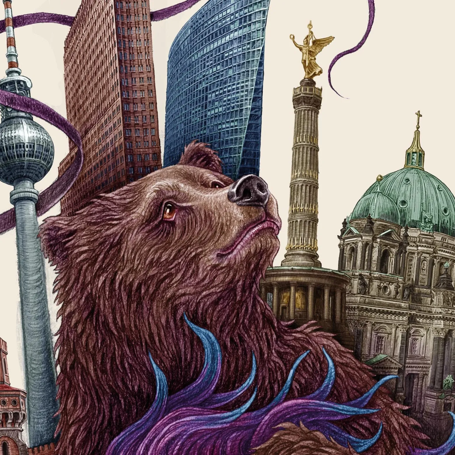 Plakat Berlin, styl miejski 20x30cm