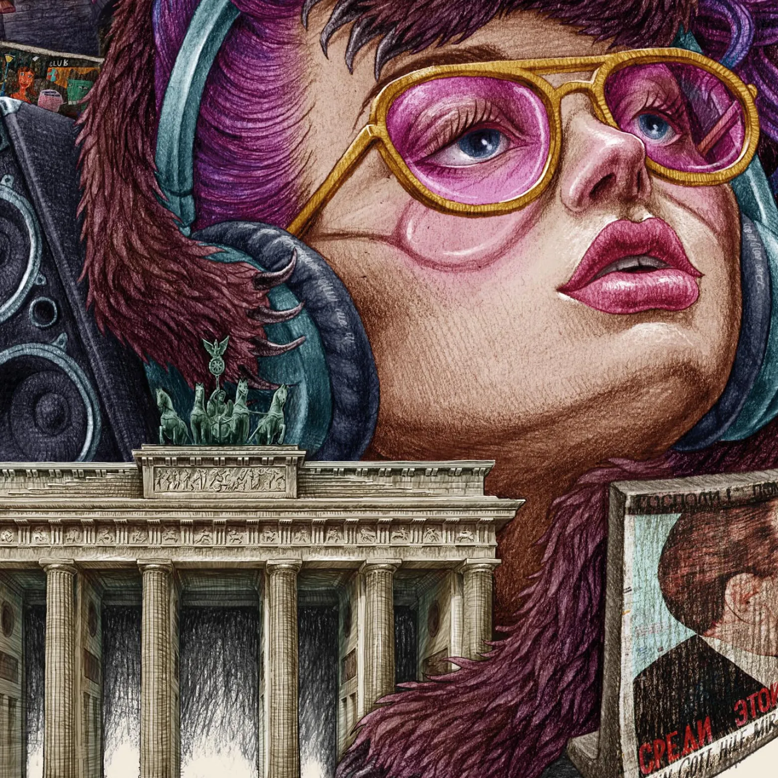 Plakat Berlin, styl miejski 20x30cm