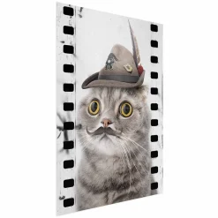 Plakat Kot w kapeluszu 21x30 cm