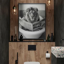 Plakat Lew we wannie 20x30cm