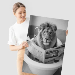 Plakat Lew we wannie 20x30cm
