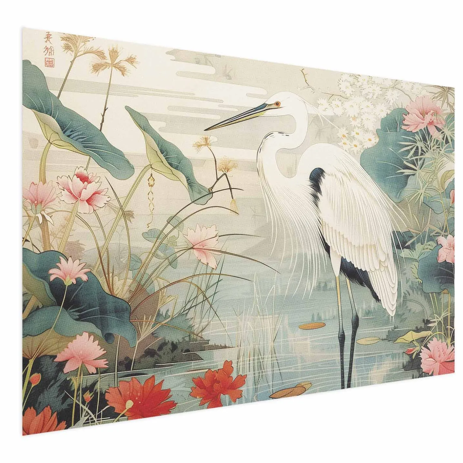 Plakat Nad azjatyckim stawem 60x40 cm