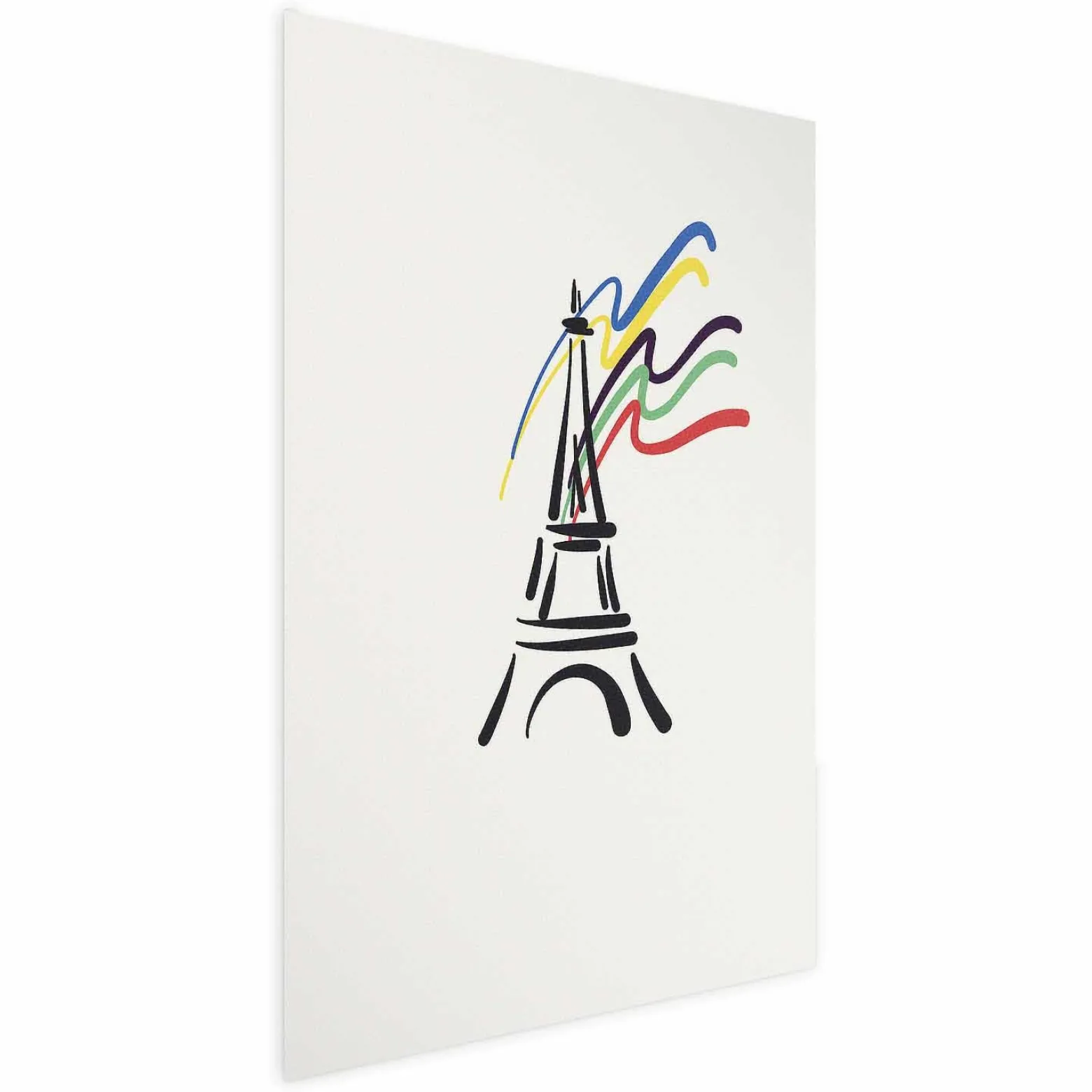 Plakat Wieża Eiffla i kolory 21x30 cm