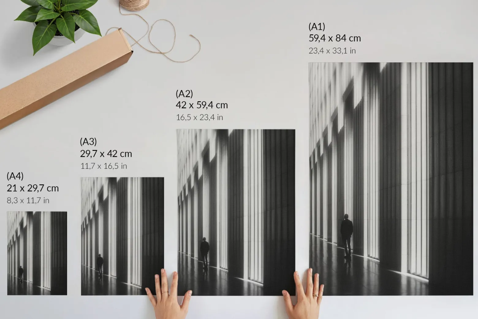 Plakaty do domu A4 Czarno-białe geometryczne wzory przestrzeń