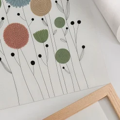 Plakaty na ścianę A4 Kwiaty geometryczne pastelowe nowoczesność