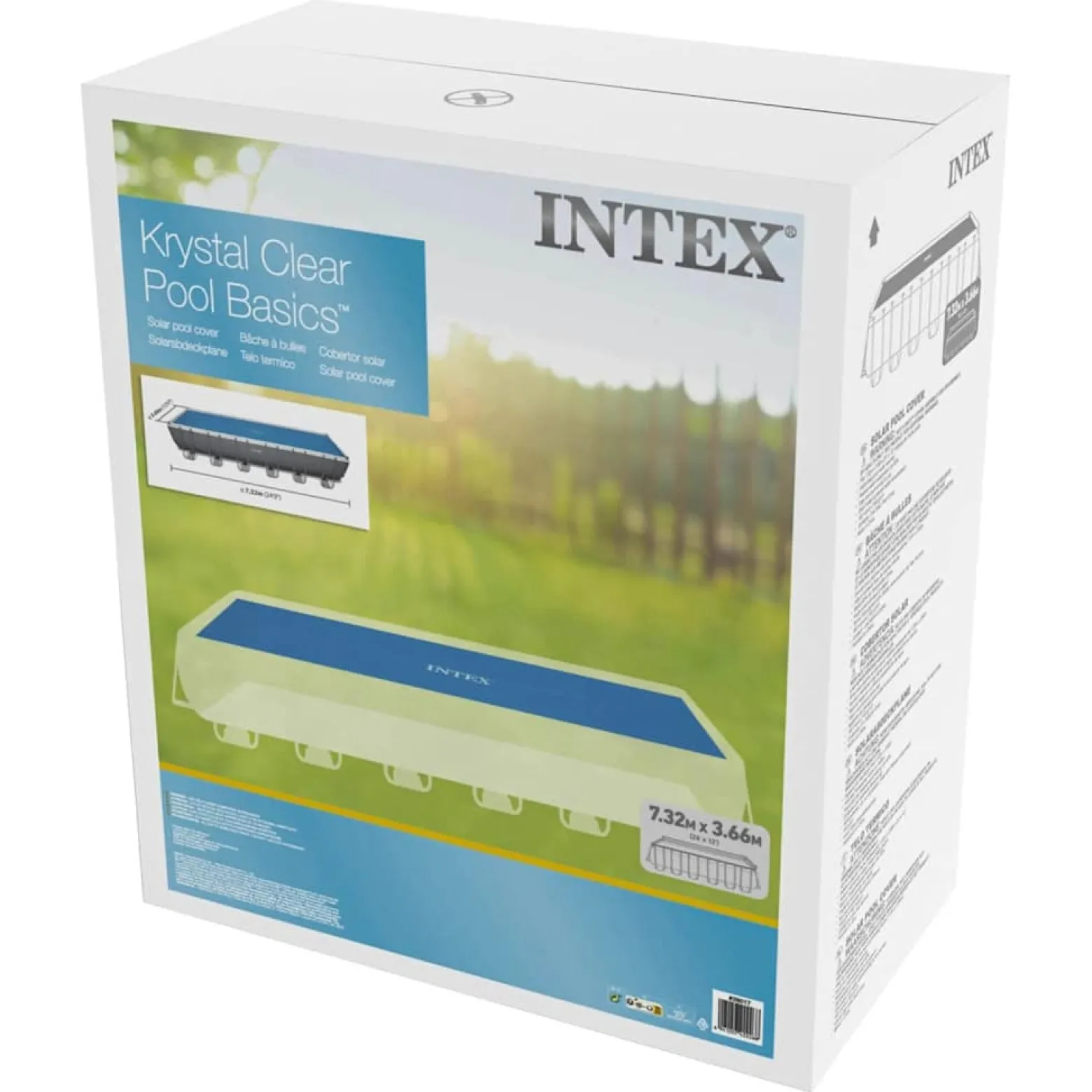 Plandeka solarna do basenu Niebieski 716 x 346 cm Polietylen INTEX