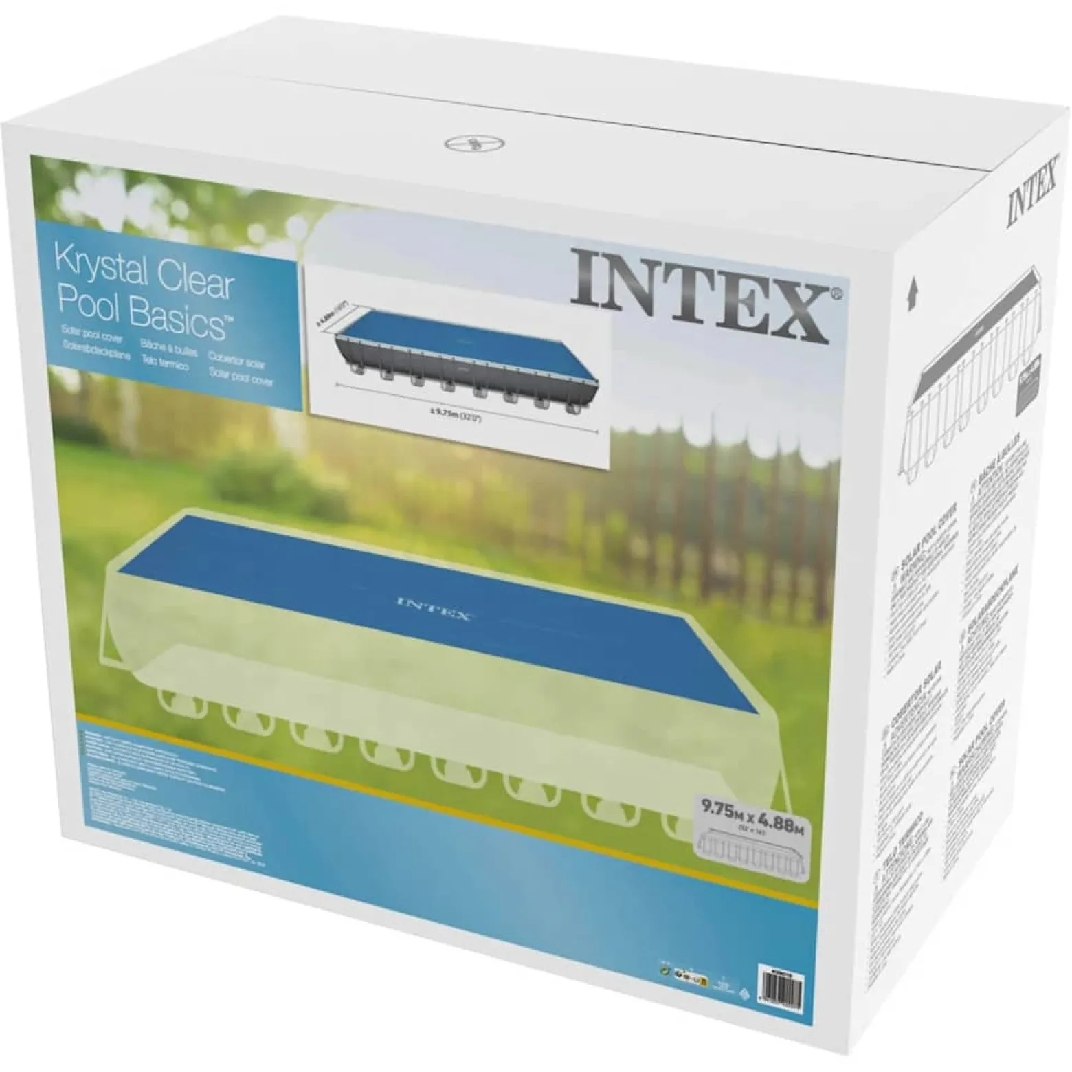 Plandeka solarna do basenu Niebieski 960 x 466 cm Polietylen INTEX