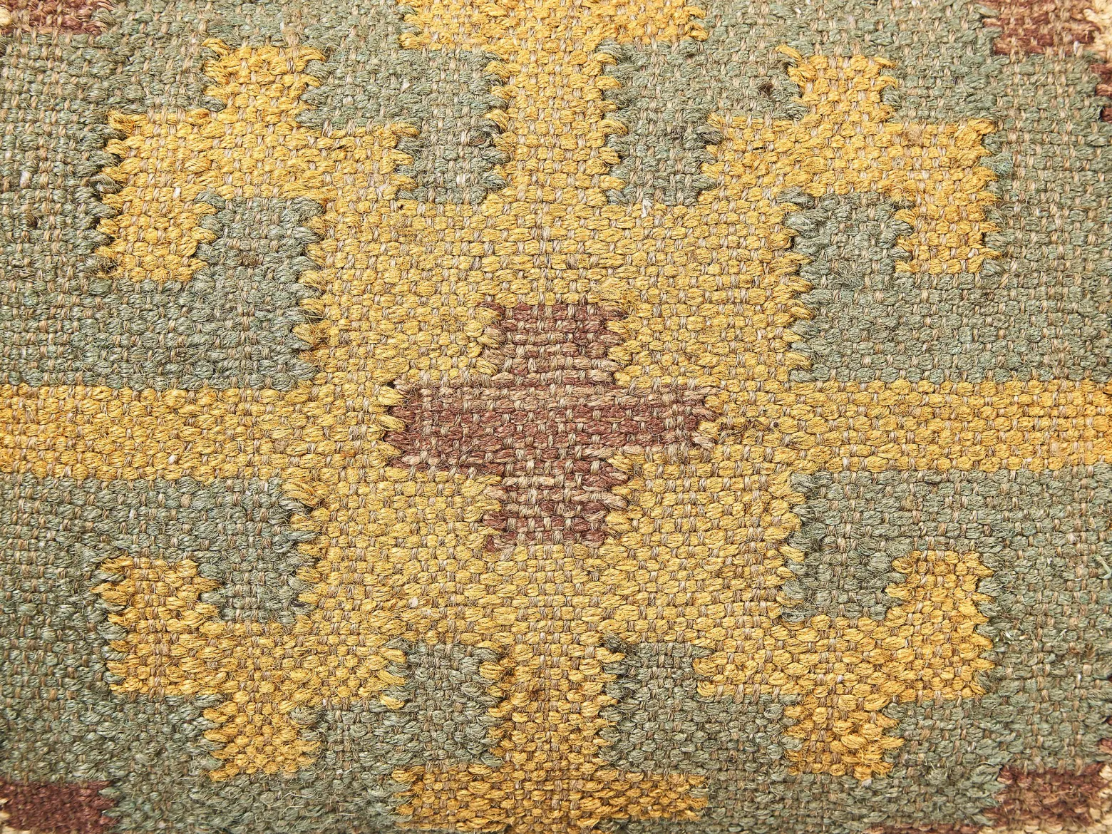 Pleciony puf orientalny wzór jutowy 50x50 cm