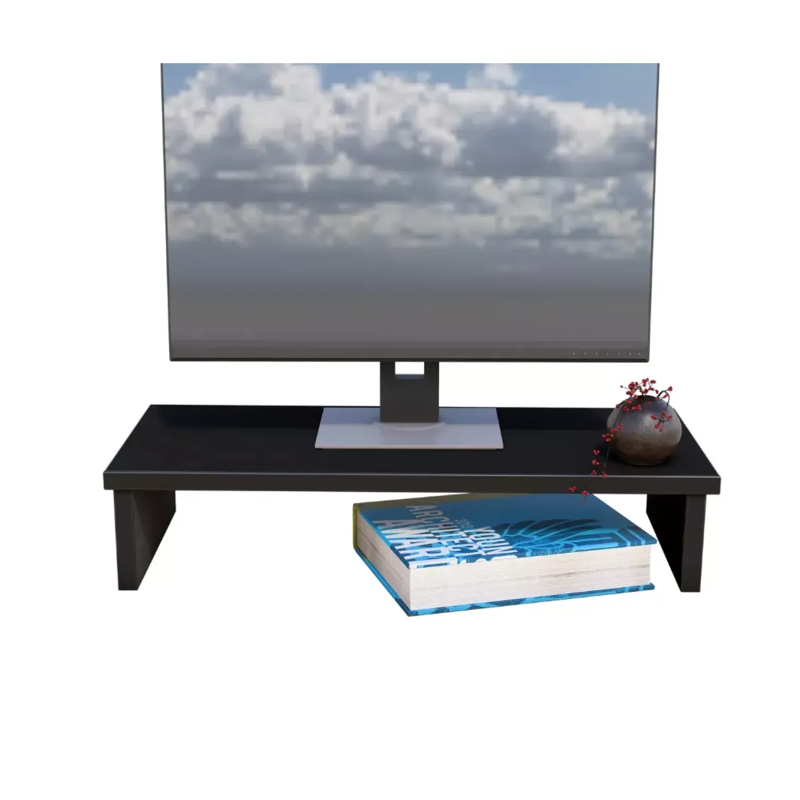 Podstawka pod monitor Czarny Onyx