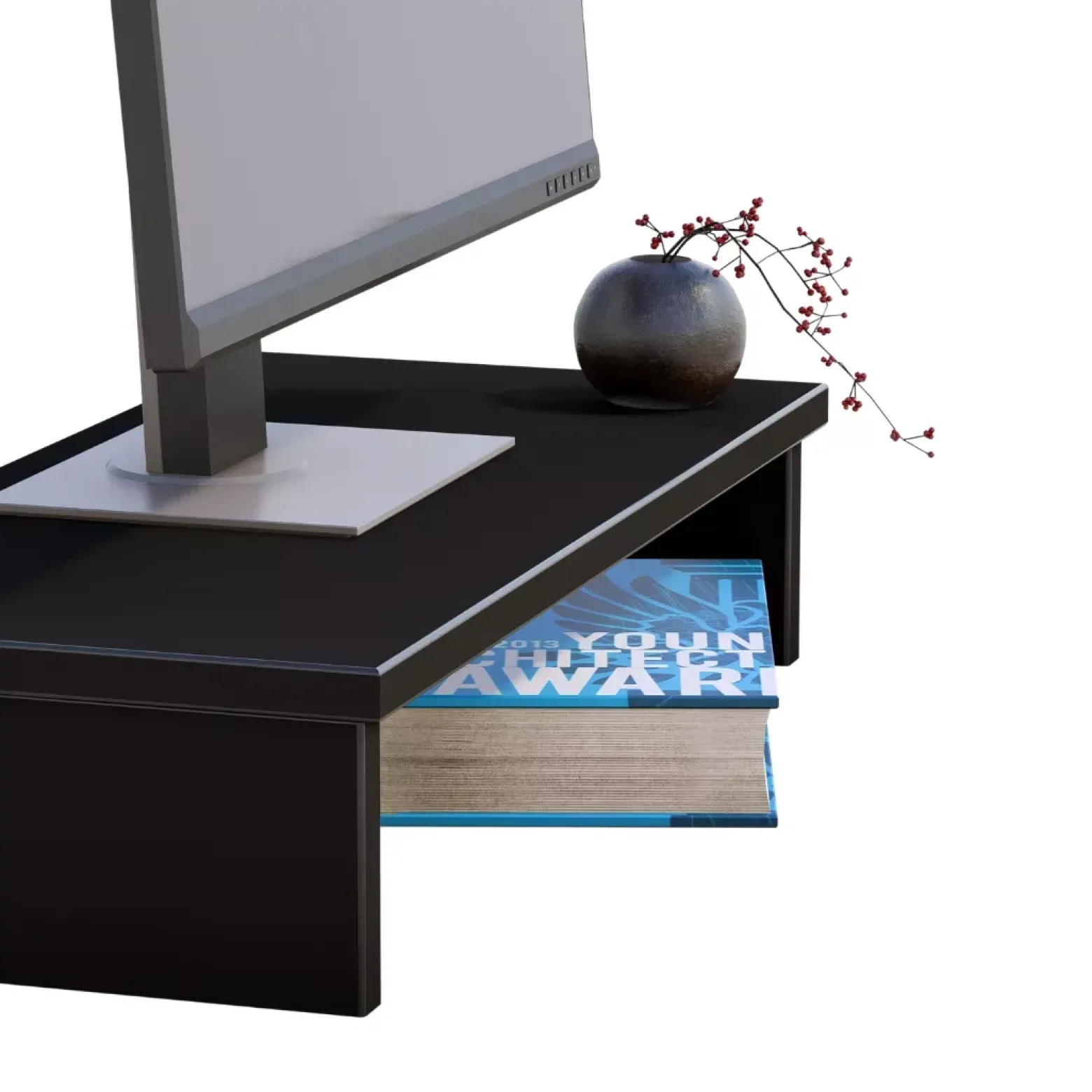 Podstawka pod monitor Czarny Onyx
