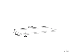 Poducha ogrodowa na ławkę 112 cm biała