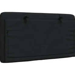 Poduszka na wezgłowie Czarny 80 cm Tkanina vidaXL
