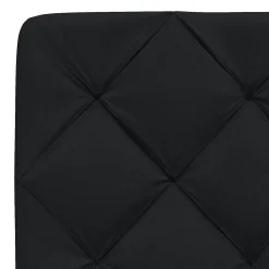Poduszka na wezgłowie Czarny 80 cm Tkanina vidaXL