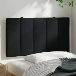 Poduszka na wezgłowie Czarny 80 cm Tkanina vidaXL