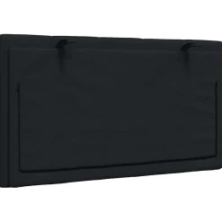 Poduszka na wezgłowie Czarny 80 cm Tkanina vidaXL