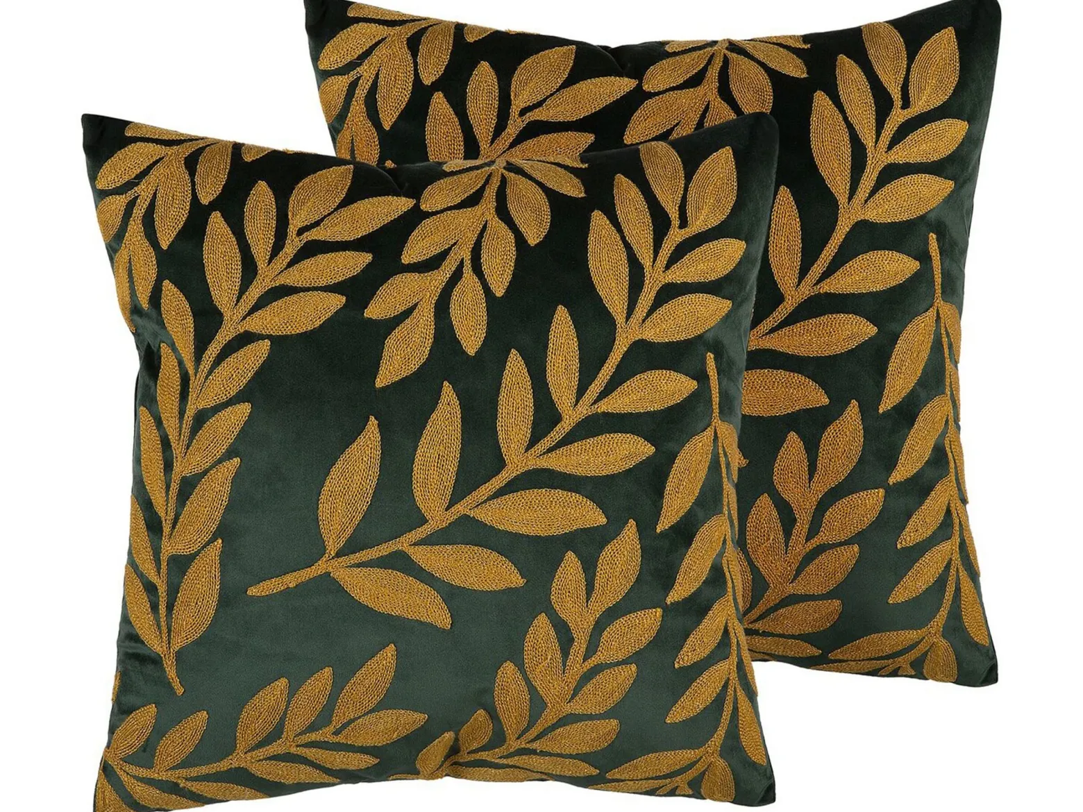 2 poduszki dekoracyjne welur 45x45 zielone