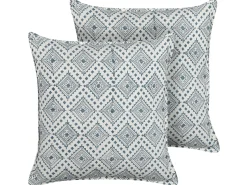 Poduszki dekoracyjne 45x45 cm niebiesko-białe